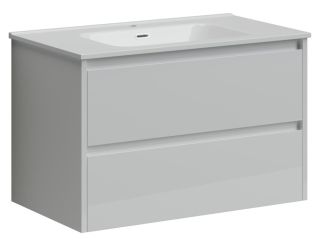 Подвесная тумба под раковину Sancos Libra LB80W 80см белый глянец